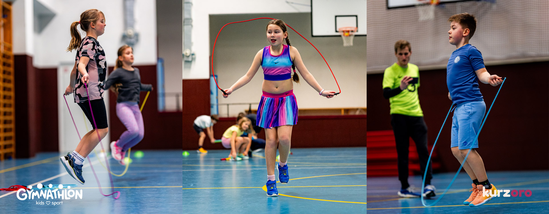 Gymnathlon Active – sportovní kurz pro děti 8–11 let zaměřený na rozvoj všestrannosti a pravidelných pohybových návyků.