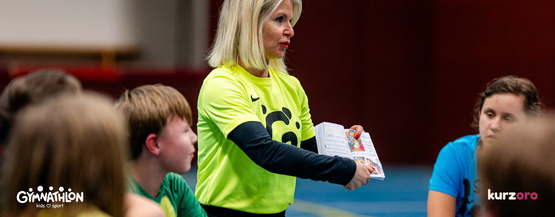Gymnathlon Sportmix – multisportovní kurz pro děti 6–9 let zaměřený na rozvoj všestrannosti, týmové spolupráce a sportovních dovedností.